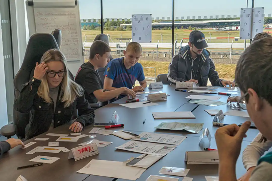 Young non drivers in classroom